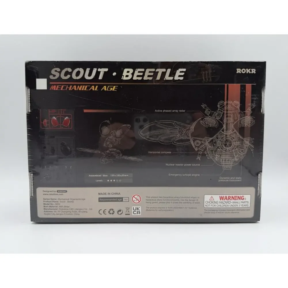 ROKR Scout Beetle Organism’s Awaken Mechanical Age Model Kit Lights & Sounds 14+